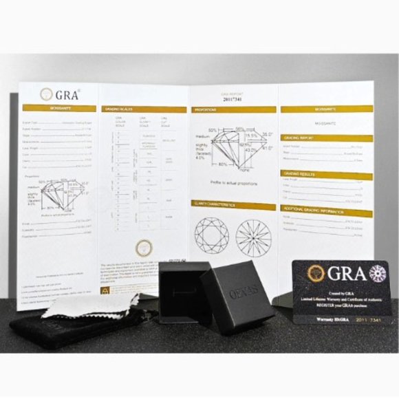 1 CTW D Color Moissanite Diamond 925 Silver Stud Earrings - Picture 3 of 10